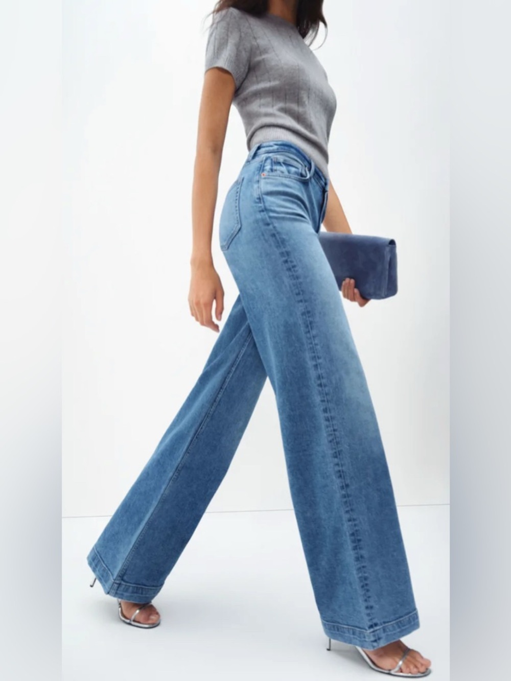 Reformation Bex Super Stretch High Rise Wide Leg Jeans - Picture 2 of 6